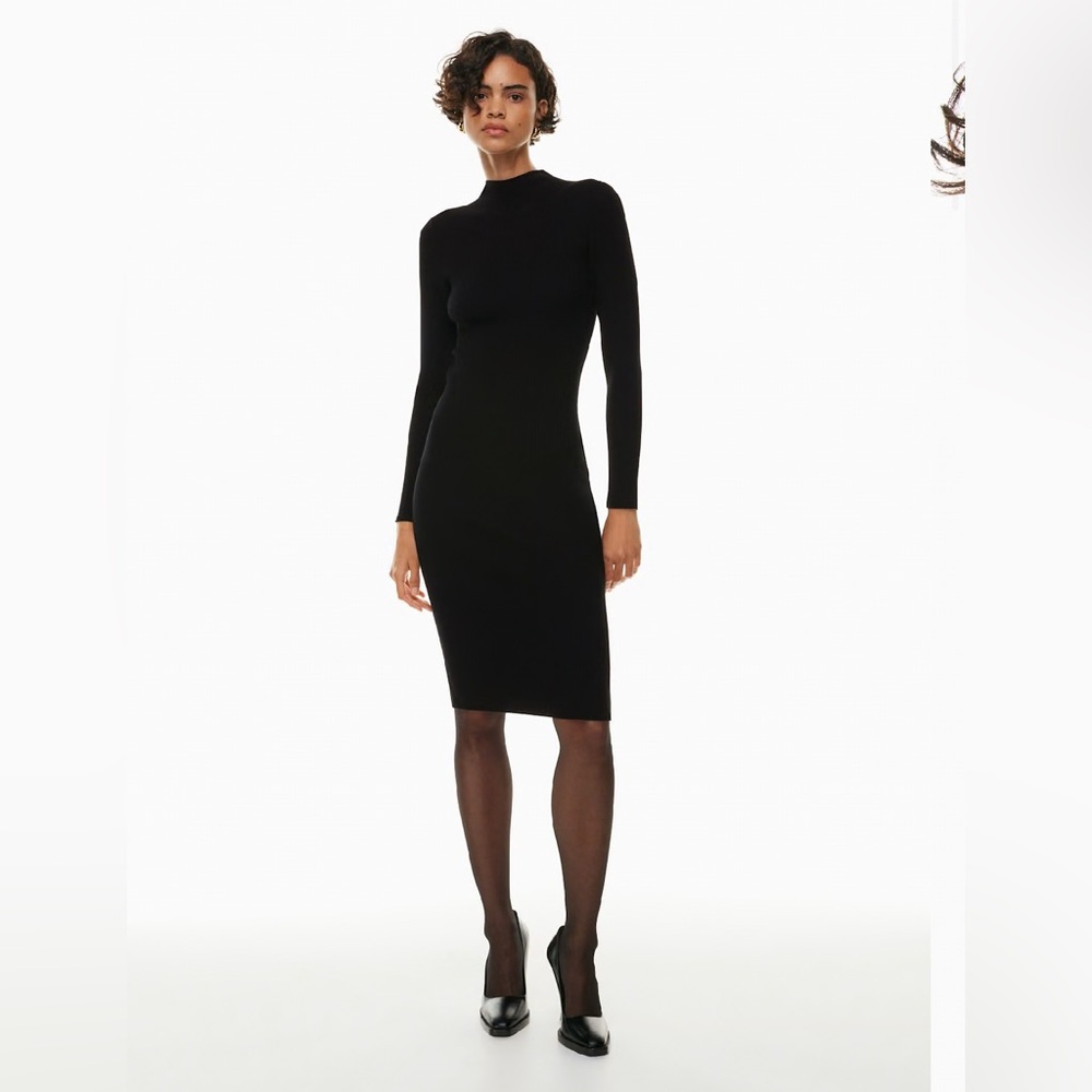 Aritzia Babaton Black Compose Long Sleeve Dress
